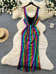 Colorful Print Bodycon Dress