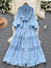 3D Floral Long Dress