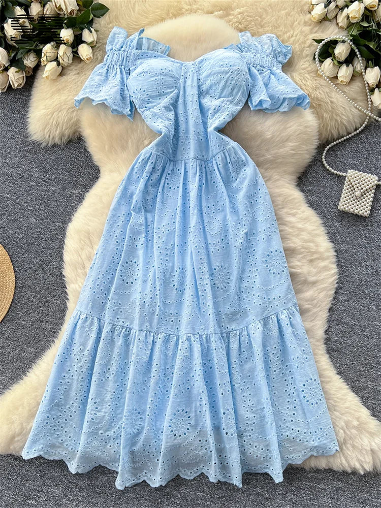Embroidered Vacation Dress