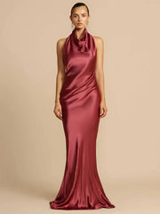 Elegant Satin Maxi Dress