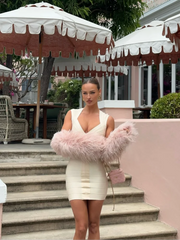 Sexy Solid Color Deep V-neck Hip Hugging Dress