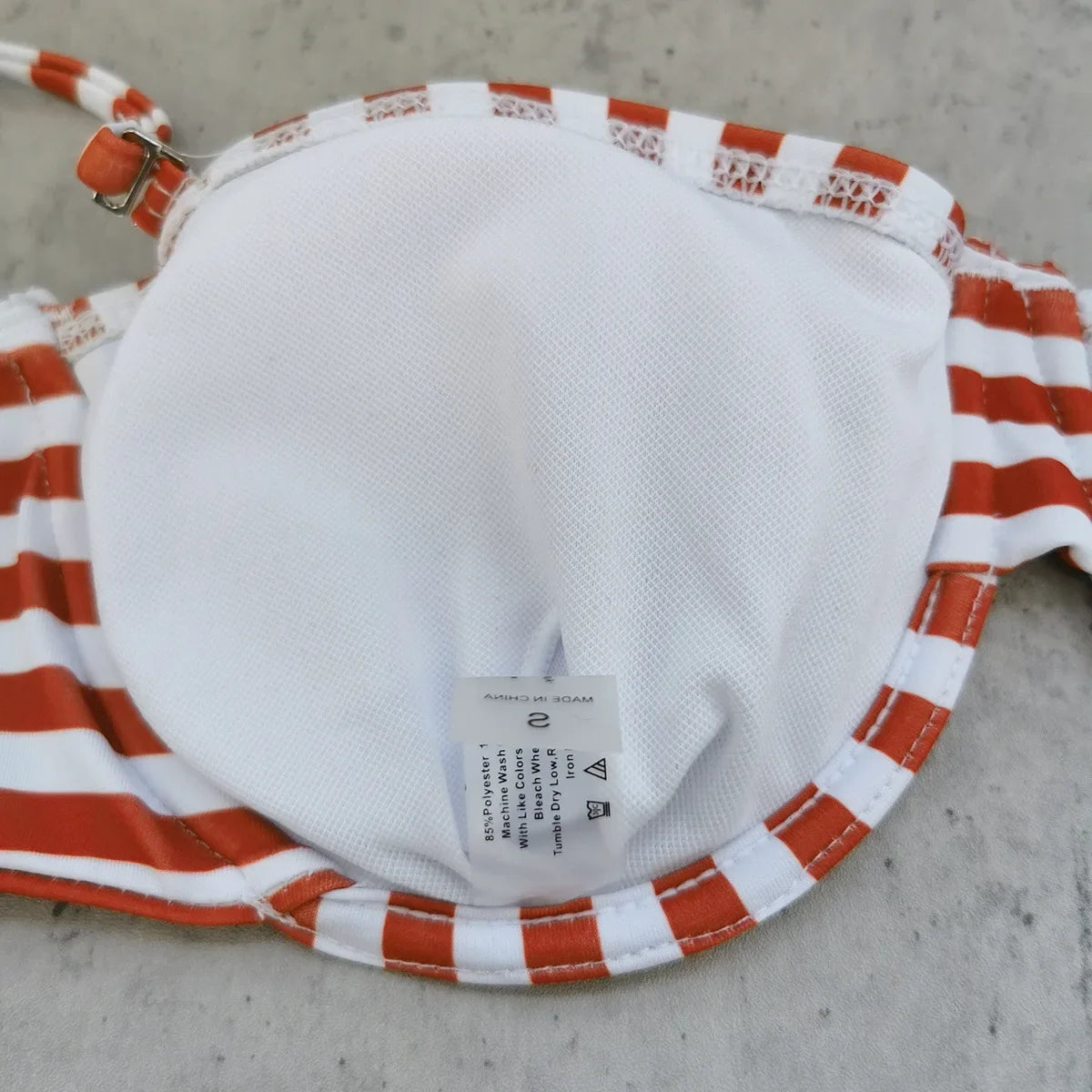 Sexy Red Striped Bikini Set