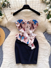 Artistic Print Bodycon Dress