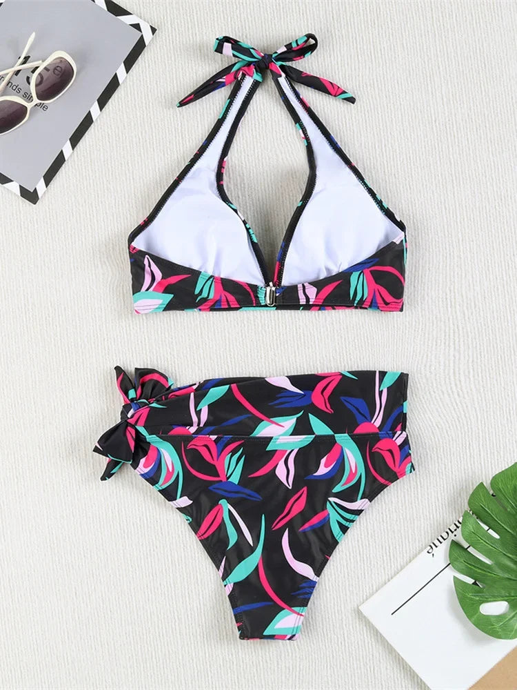 Vintage High Waist Bikini Set