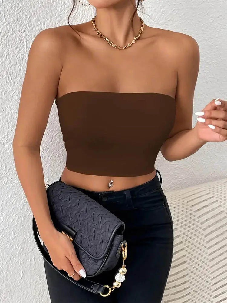 Sexy Bodycon Crop Tube Top