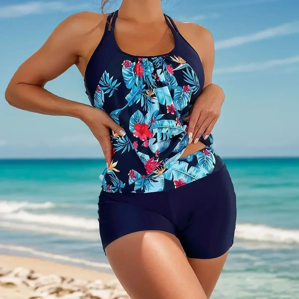 Women's Conservative Two Piece Swimsuit