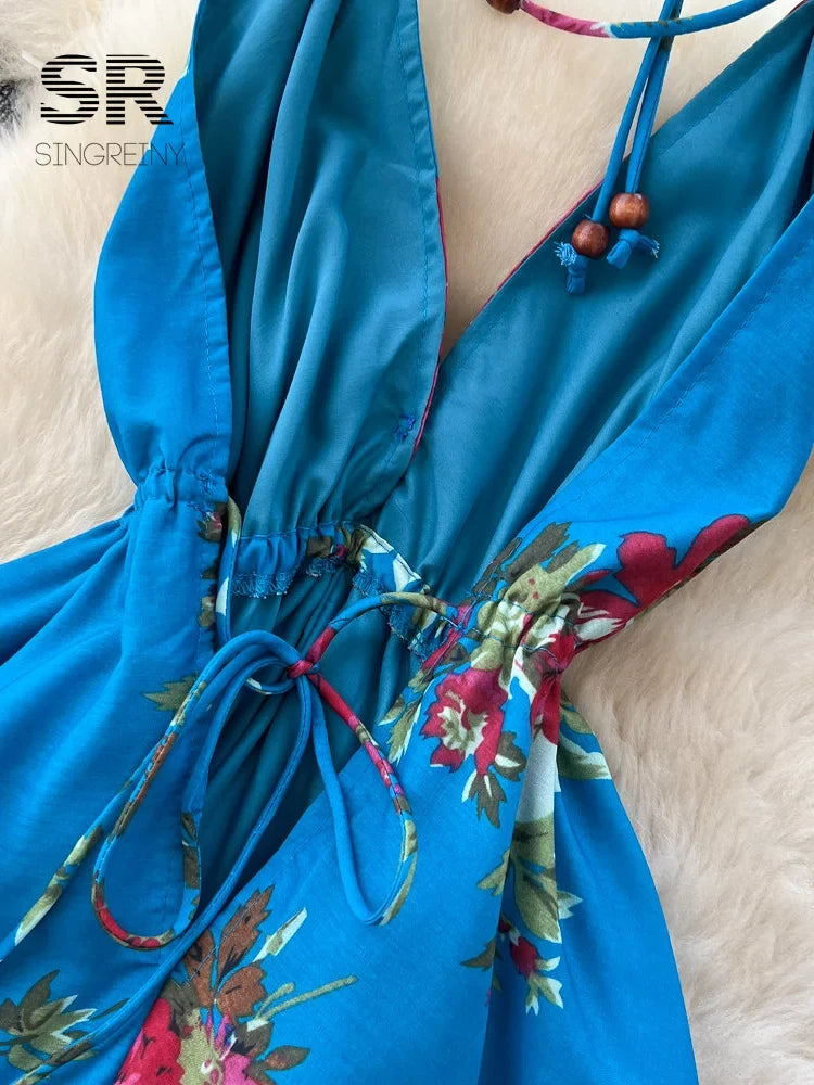 Floral Print Bohemian Dress