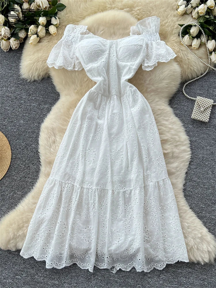 Embroidered Vacation Dress