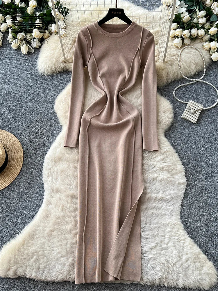 Autumn Simple Knitted Dress