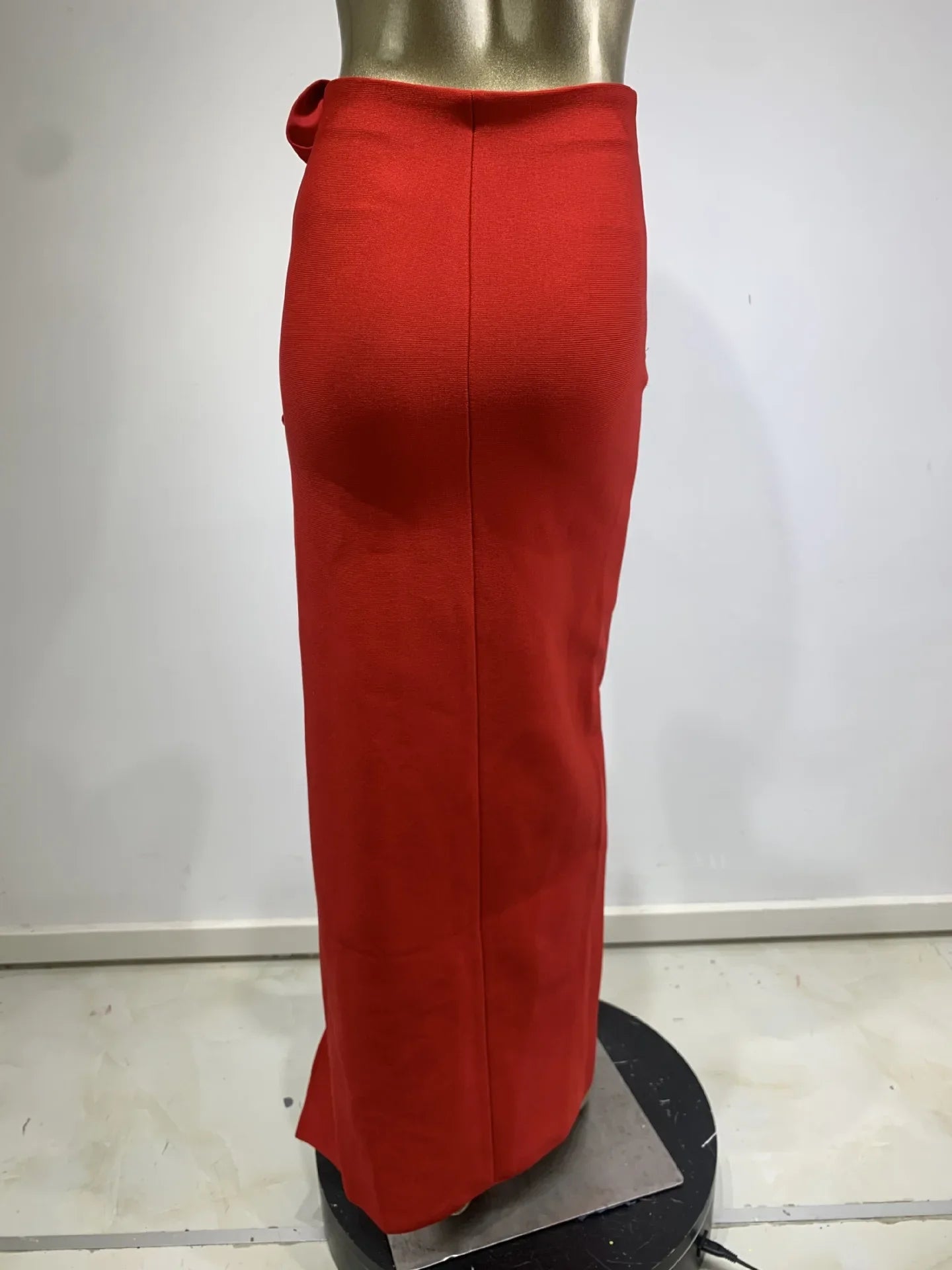 Red Big Flower Party Long Skirt Sexy Hollow Out Evening Dress