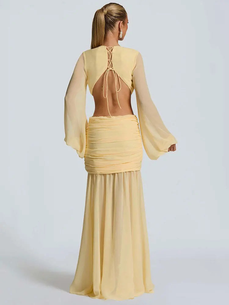 Elegant Chiffon Maxi Dress
