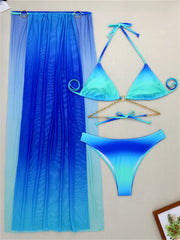 3 Pieces Thong Bikini Set