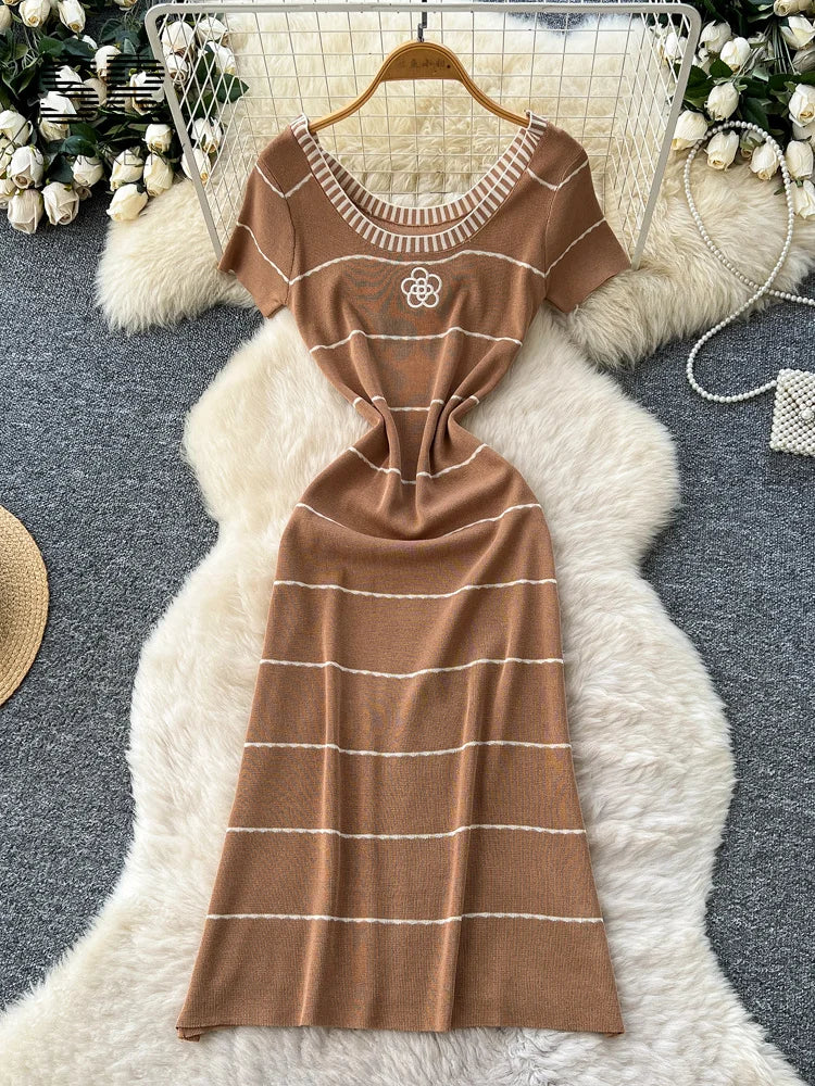 Striped Vacation Long Dress