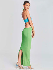 Halter Knitted Long Dress