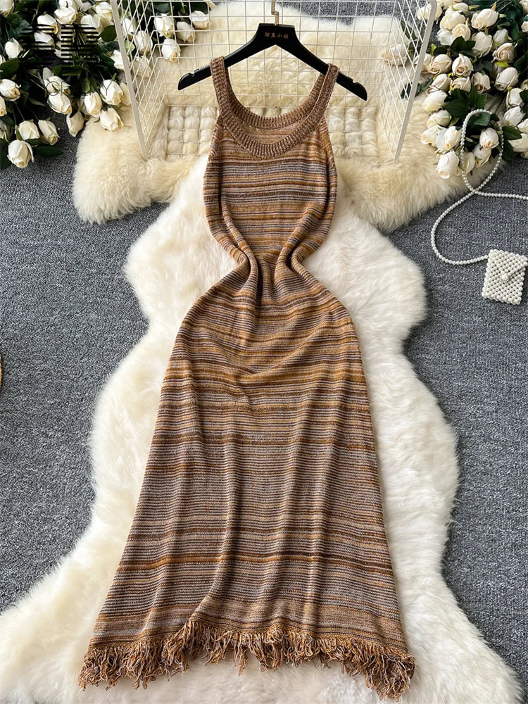 Bohemian Vintage Knitting Dress