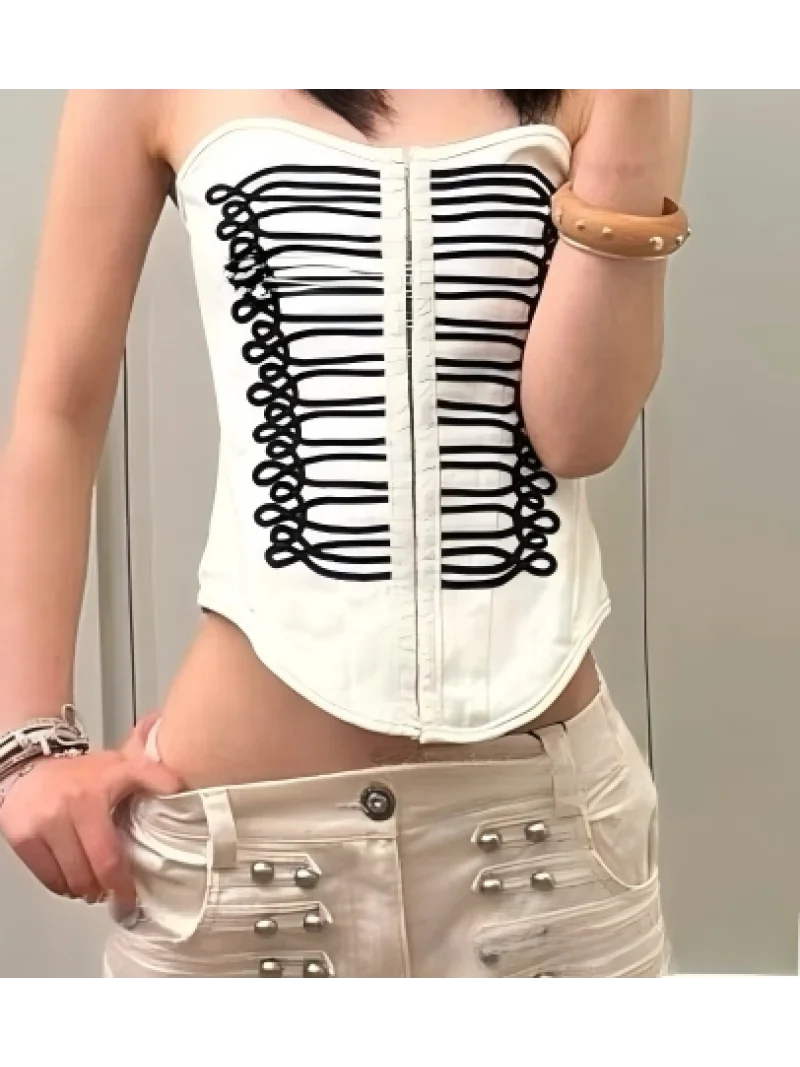 Cropped Strapless Tube Top