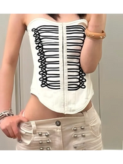 Cropped Strapless Tube Top