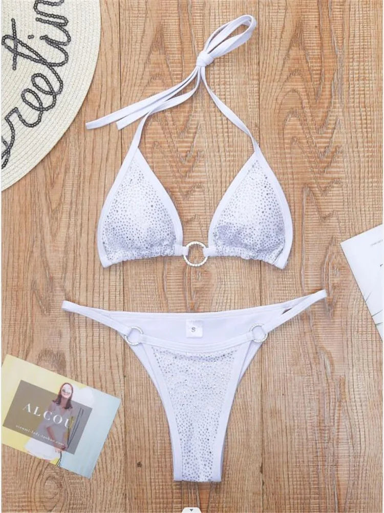 Sexy Sequin Rhinestone Bikini
