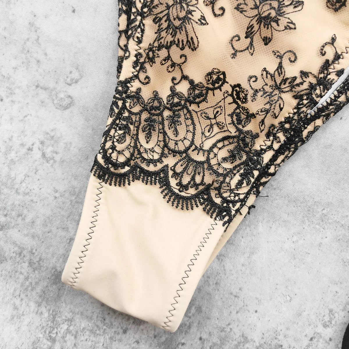 Sexy Black Lace Long Pants 3 Piece Bikini Set