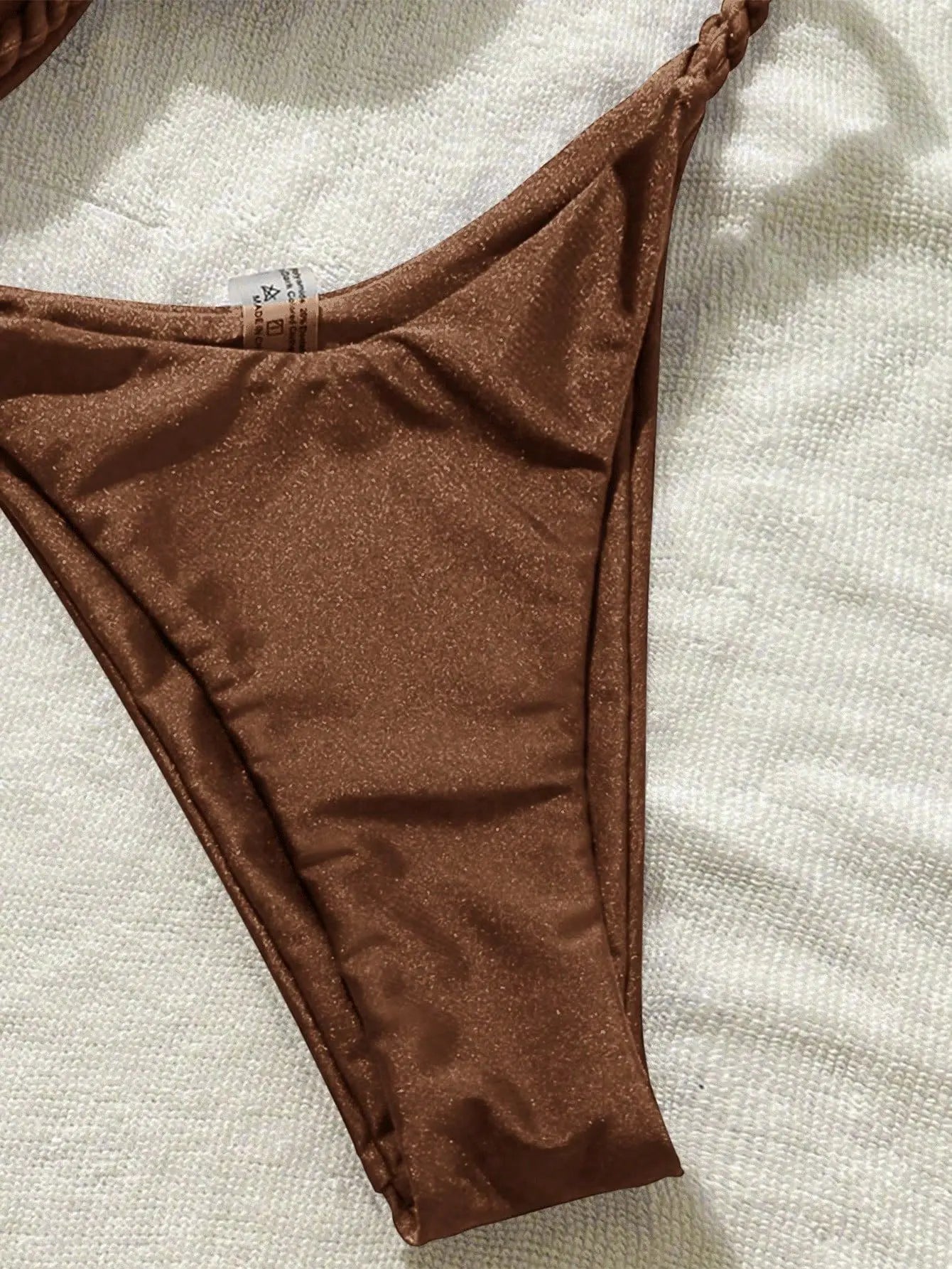 Satin Coffee Bikini Set