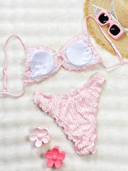 Summer Ruffles High Waist Bikini Set