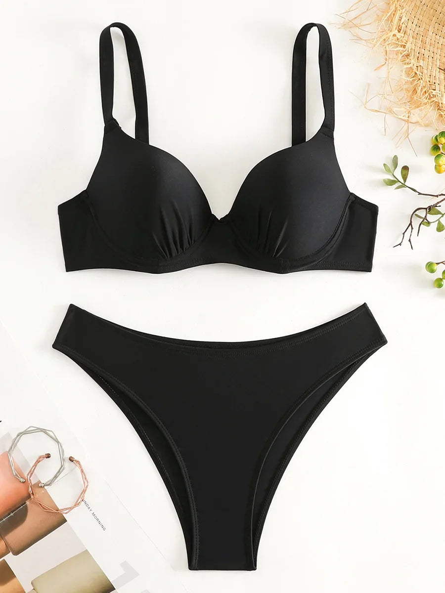 Underwired Bra Cup Brazilian Bikini