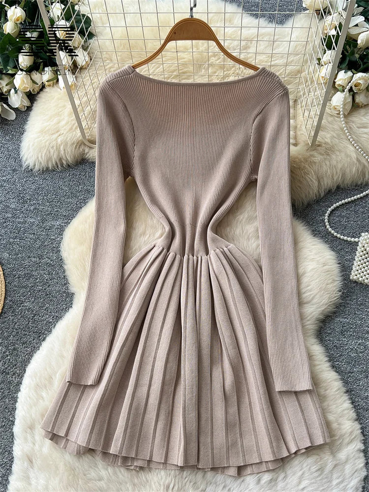 Simple Sensual Pleated Dress