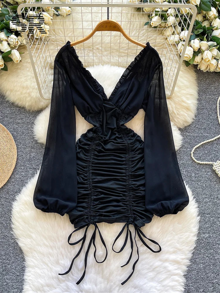 Ladies Black Bodycon Dress