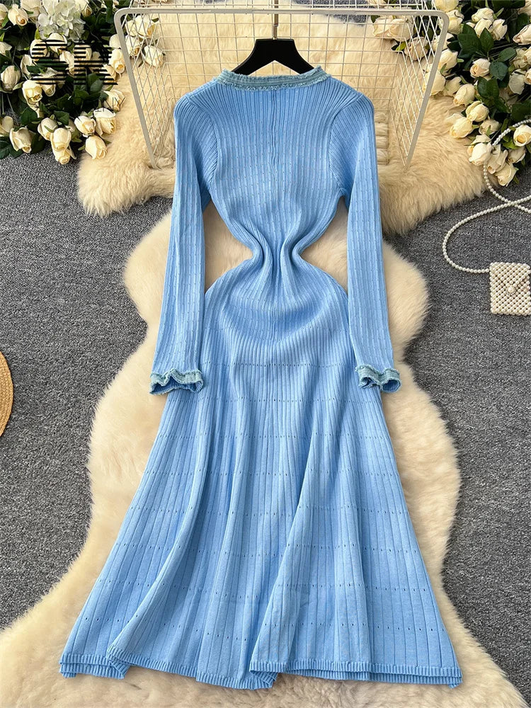 Luxury Autumn Sweater Dress