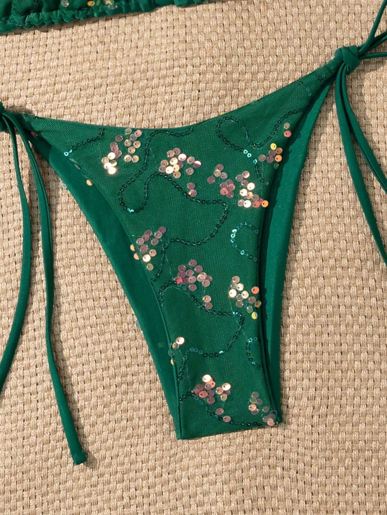 Sexy Sequin Floral Bikini Set
