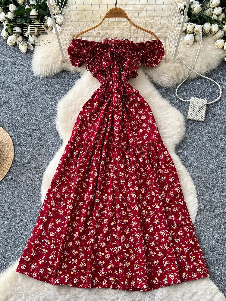 Vacation Floral A-line SunDress