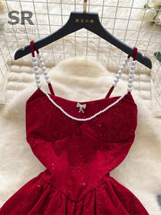 Pearl Velvet Mini Dress