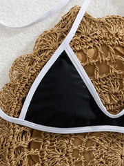 Sexy Black White Patchwork Micro Bikini