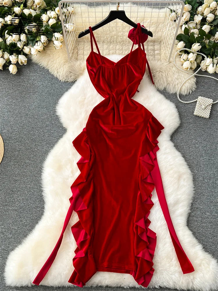 Velvet Party Long Dress