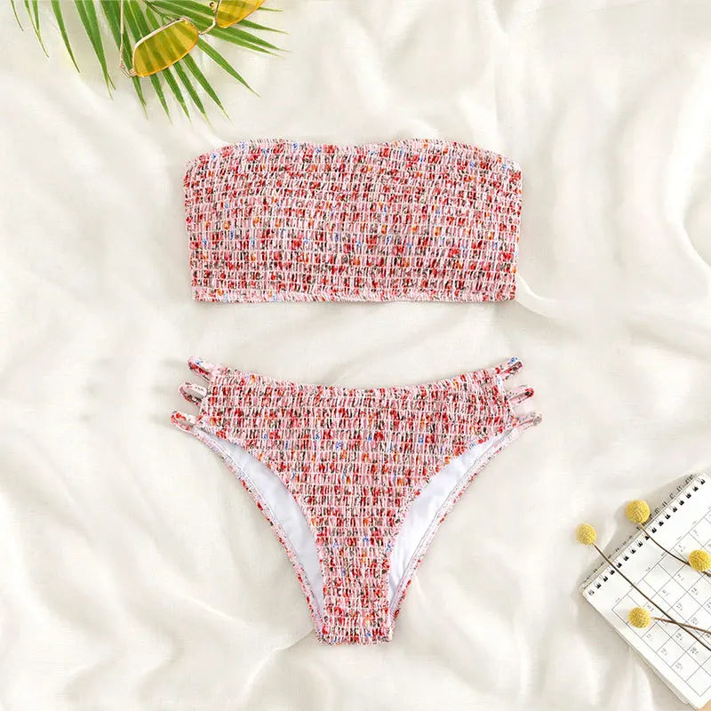 Sexy Hollow Out High Waist Bikini Set