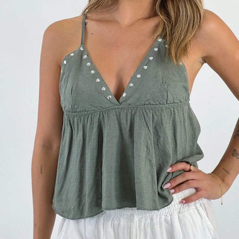 Going Out Backless Crop Tops