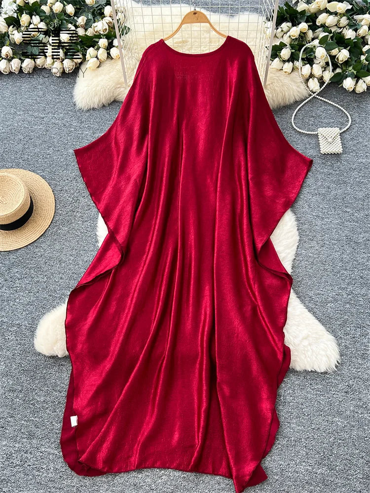 Afican Satin Long Dress