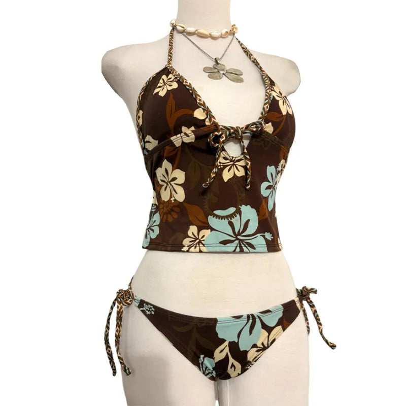 Flower Printed Sleeveless Vest