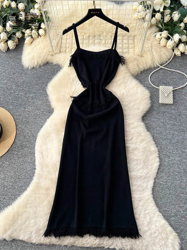 Tassel Knit Holiday Dress