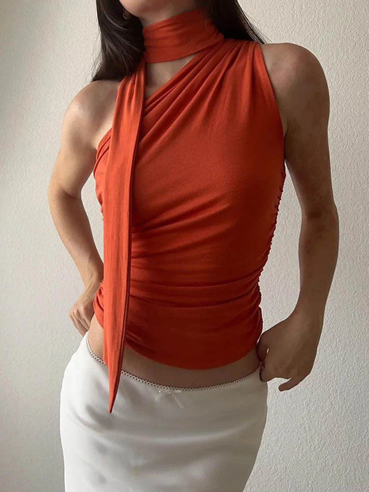 Backless Sexy Off Shoulder Halter Tank Tops