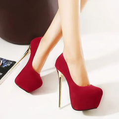 Club Black High Heel Waterproof Stripper Flock High Heel