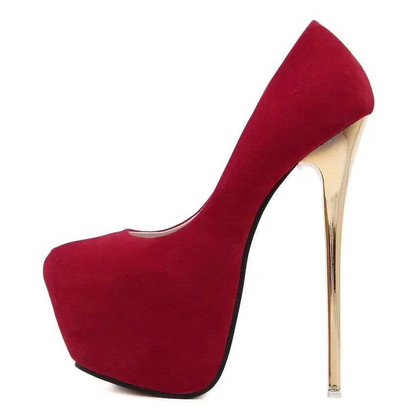 Club Black High Heel Waterproof Stripper Flock High Heel