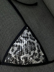 Sexy Shiny Sequin Bikini Set
