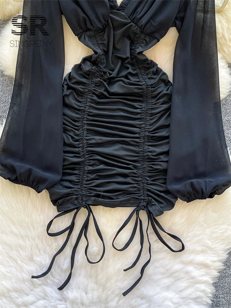 Ladies Black Bodycon Dress