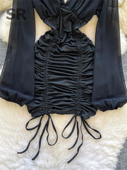 Ladies Black Bodycon Dress