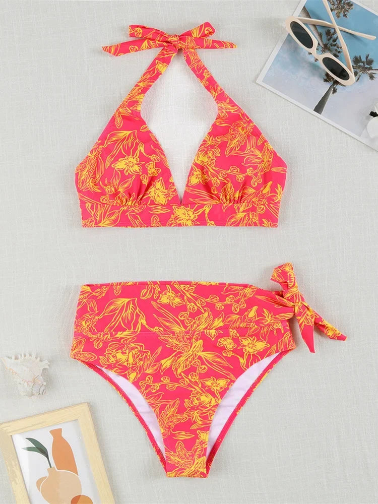 Vintage High Waist Bikini Set