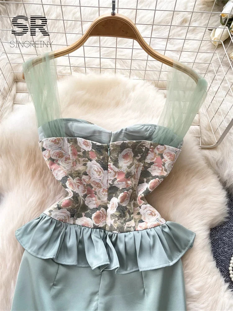 Floral Satin Dress