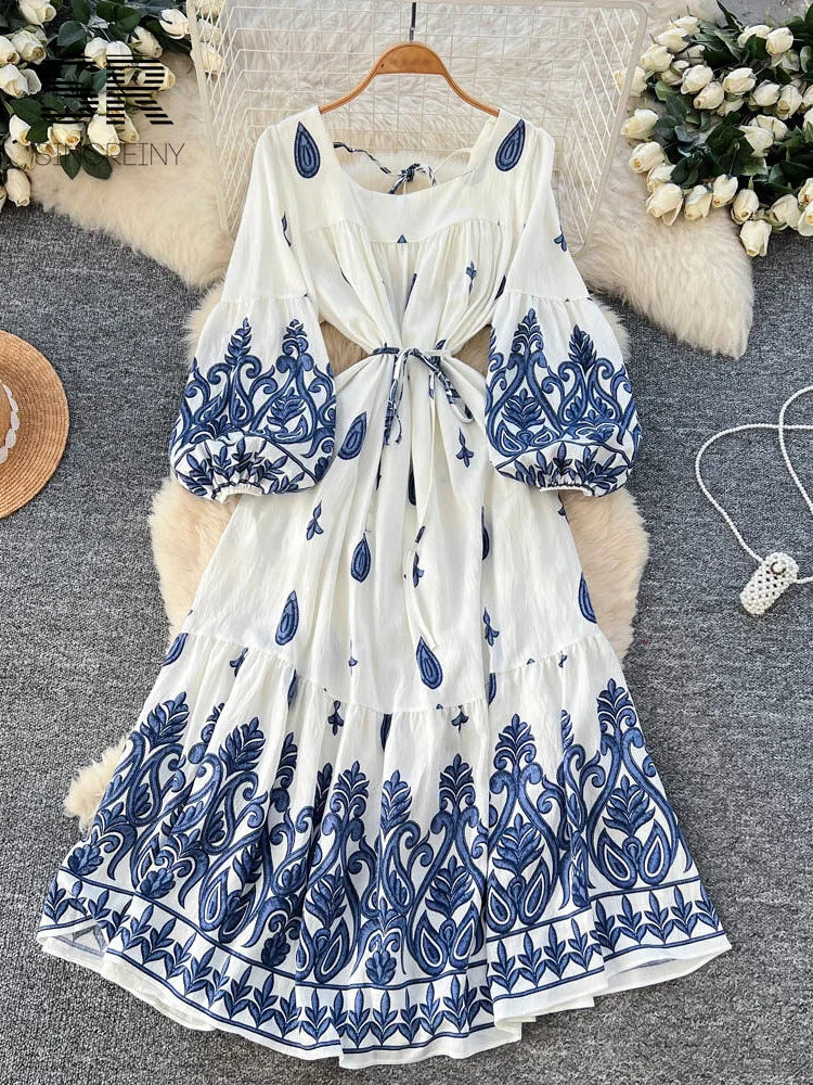 Court Artistic Print Dress