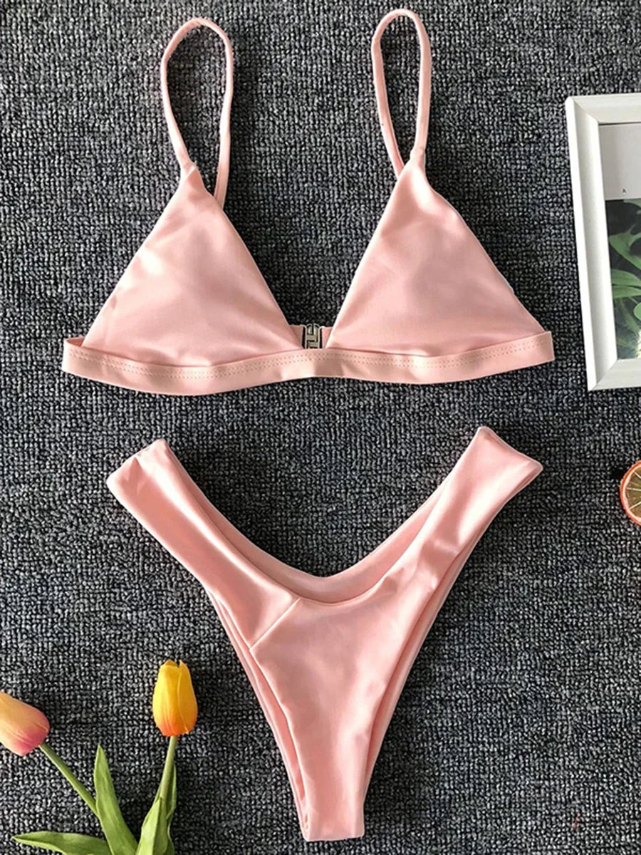 Sexy Snake Print Thong Bikini