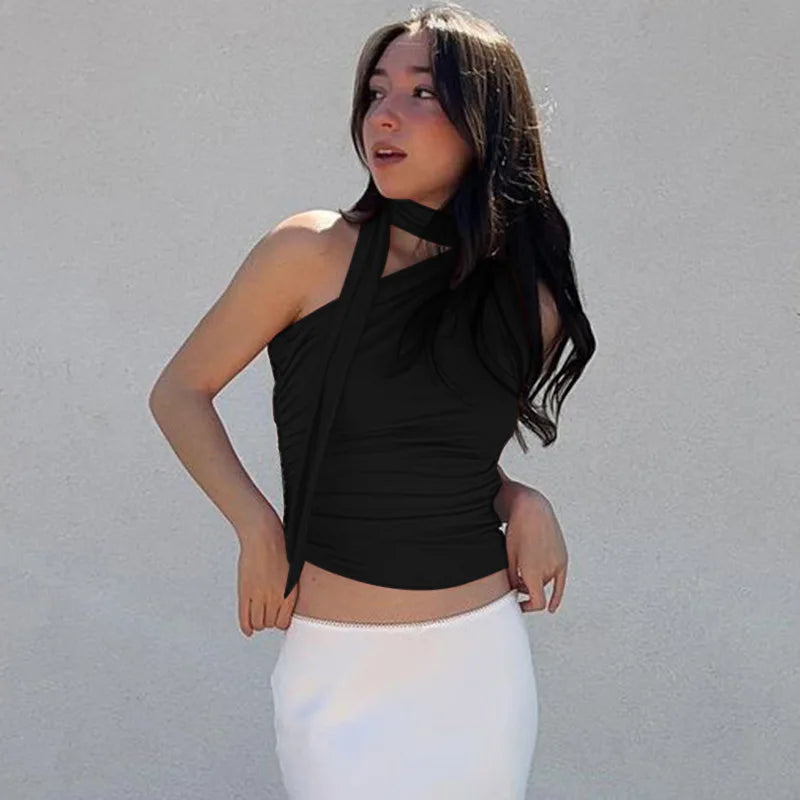 Backless Sexy Off Shoulder Halter Tank Tops